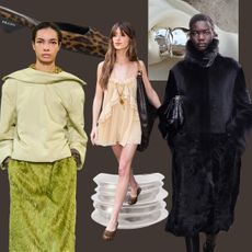 A collage of Instagram, product, and runway images showcasing fall 2024's biggest trends.