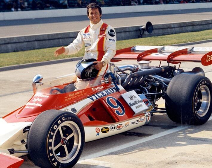 Mario Andretti on Indy track at 1972