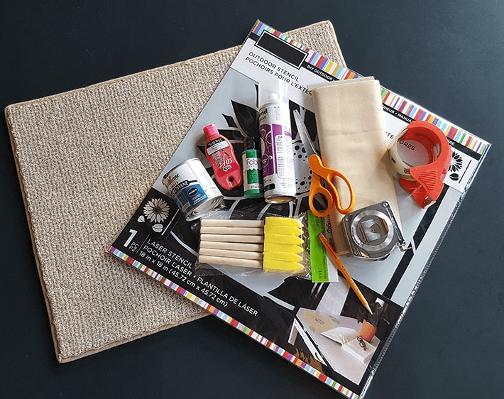 Materials for DIY holiday car floormats