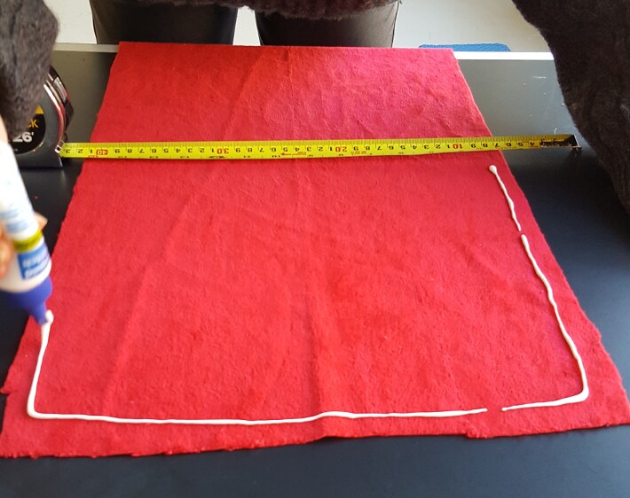 Gluing fabric for festive headrest cover